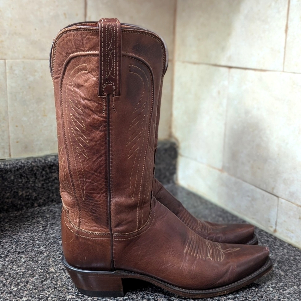 Luchesse 1883 Bart Brown Leather Cowboy Boots